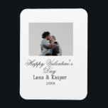 Happy Valentine's day couple photo modern simple t Magnet<br><div class="desc">Design for couple love</div>