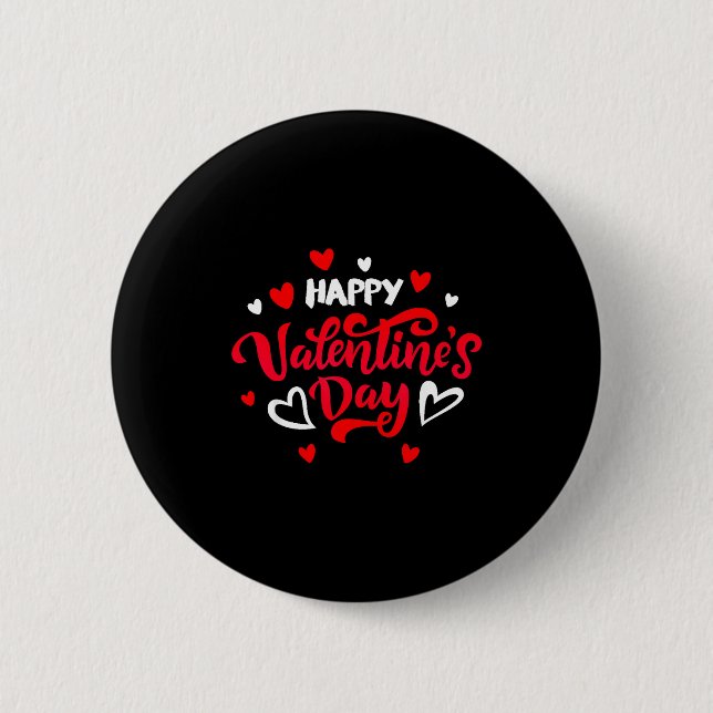 Happy Valentine's Day Couples Date Valentine Love  6 Cm Round Badge (Front)