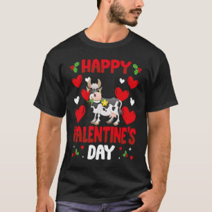 Happy Valentines Day Cow Heart Love Animal T-Shirt