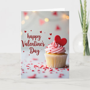 Happy Valentines Day Cupcake Card