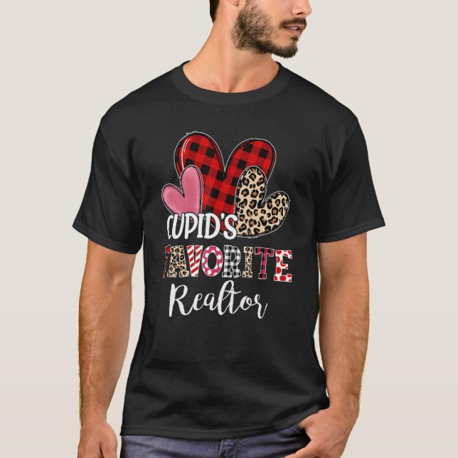 Happy Valentines Day Cupid's Favourite Realtor Tea T-Shirt (Front)