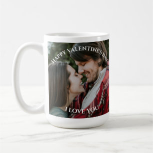 Happy Valentine's Day Custom couple name Photo Coffee Mug