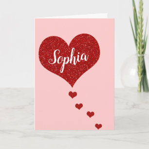 Happy Valentine's Day Custom Name Holiday Card