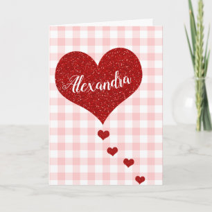 Happy Valentine's Day Custom Name Holiday Card