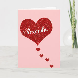 Happy Valentine's Day Custom Name Holiday Card
