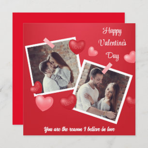 Happy Valentine's Day Custom Photo and Text Announcement