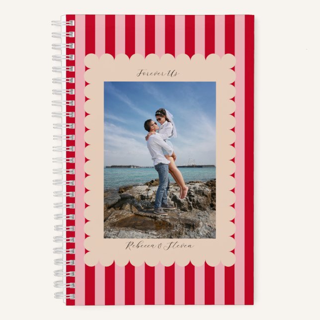 Happy Valentine's Day Custom Photograph Modern Notebook (Front)