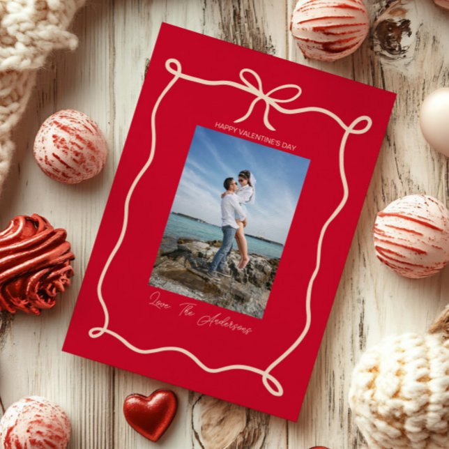 Happy Valentine's Day Custom Photograph Whimsical Holiday Card (Creator Uploaded)