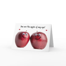 Happy Valentines Day Cute Apple Couple Humour