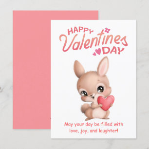 happy valentines day,cute bunny inlove holiday card