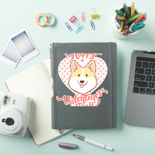 Happy Valentines Day Cute Corgi Dog