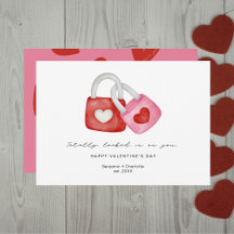 Happy Valentine's Day Cute Fun Locks Hearts Custom