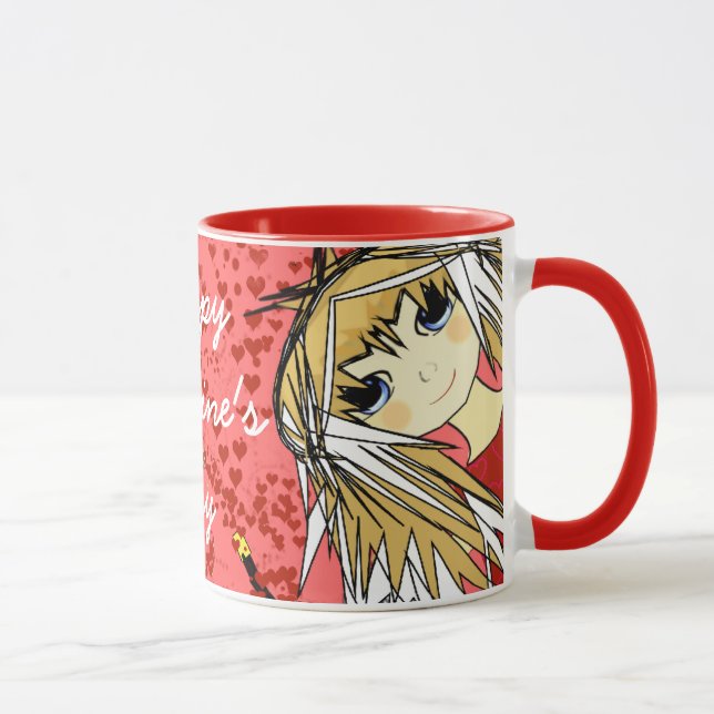 Happy Valentine's Day-Cute Girl Mug (Right)