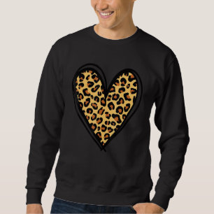 Happy Valentine's Day Cute Hearts Leopard Couple M Sweatshirt