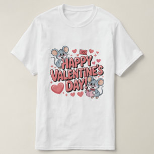 happy-valentines-day-cute-mice-hearts-typography-t T-Shirt