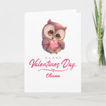 Happy Valentines Day Cute Owl