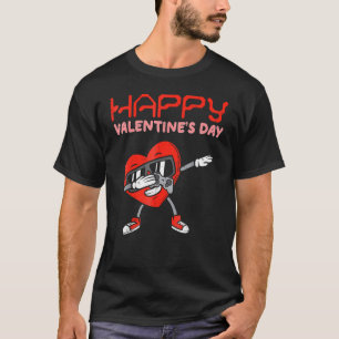 Happy Valentines Day Dab Heart Gamer Sunglasses Bo T-Shirt