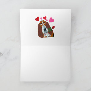 Happy Valentine's Day Dachshunds in Hippy Van  Card