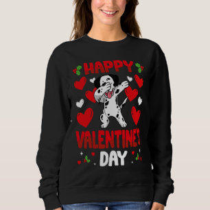 Happy Valentines Day dalmatian Heart Love Animal Sweatshirt