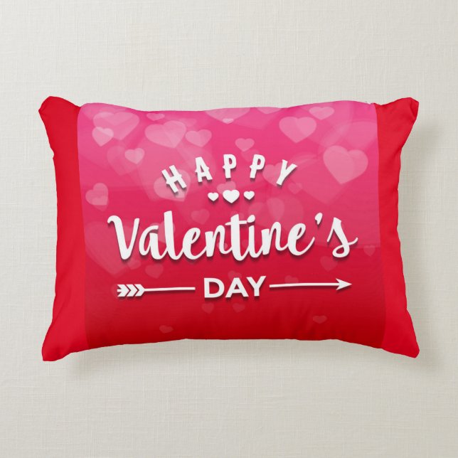 Happy Valentine's Day Decorative Cushion (Front)