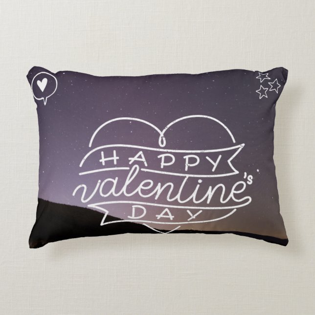 Happy Valentine's Day  Decorative Cushion (Front)