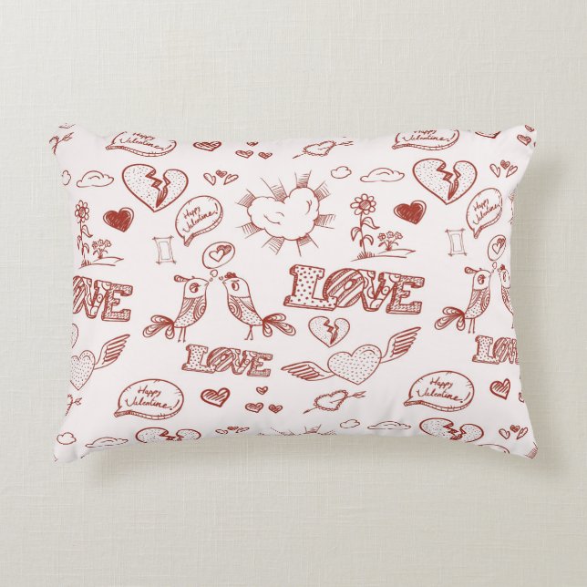 Happy Valentine's Day Decorative Cushion (Front)