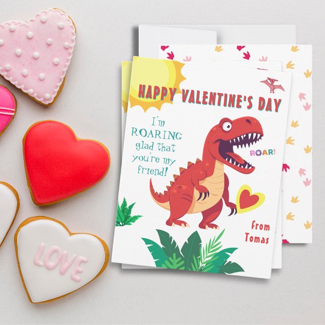 Happy Valentine's Day Dinosaur Valentines Card (Happy Valentine's Day Dinosaur Valentines Card
)