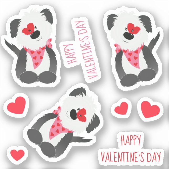 Happy Valentines Day Dog Heart Pink (Front)