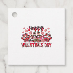 Happy Valentines Day Dog Pet Favour Tags