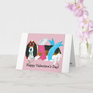 Happy Valentine's Day Doggie Folded Greeting Card