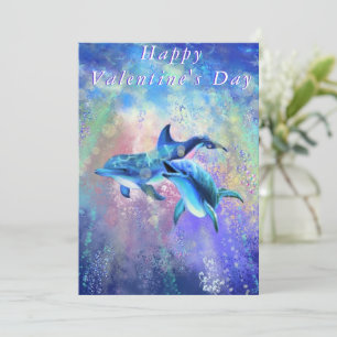 Happy Valentine's Day - Dolphin Couple - In Love