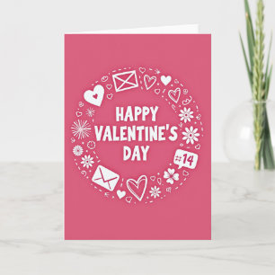 Happy Valentines Day Doodle Card