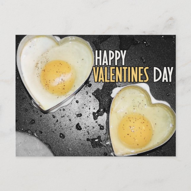Happy Valentines Day Eggs Holiday Postcard (Front)