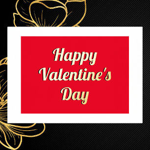 Happy Valentine's Day Elegant Romantic Typography Foil Prints