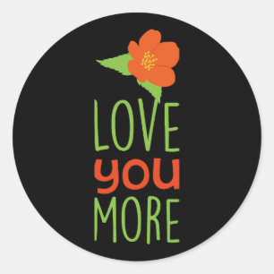 Happy Valentine's Day Elegant Script Hearts Text  Classic Round Sticker