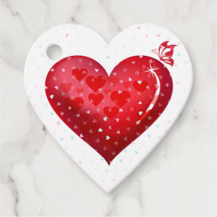 Happy Valentines Day Favour Tags