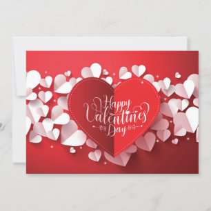 Happy Valentine's Day Flat Card