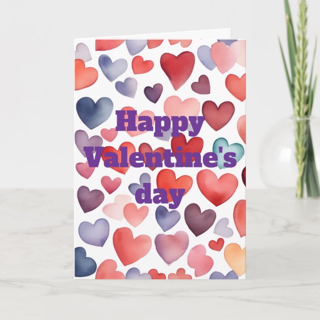 Happy Valentine's day Folded Greeting Card (Front)