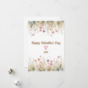 Happy Valentine's Day for her Holiday Card