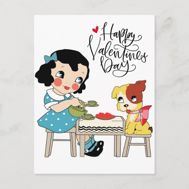 Happy Valentine's Day | Forever My Favourite Cute Holiday Postcard (Front)