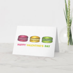 Happy Valentine's Day French Bakery Macaron Cookie Holiday Card