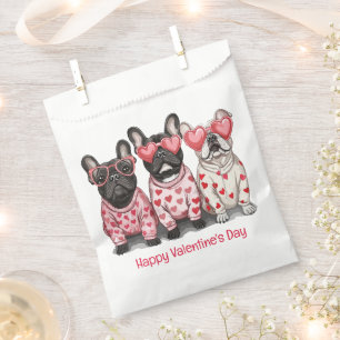Happy Valentines Day French Bulldog Favour Bag