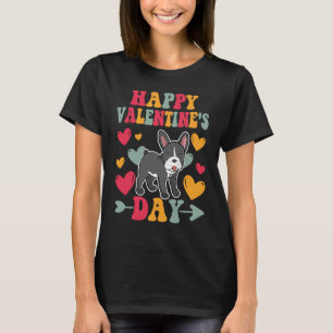 Happy Valentines Day French Bulldog Heart Love Gro T-Shirt