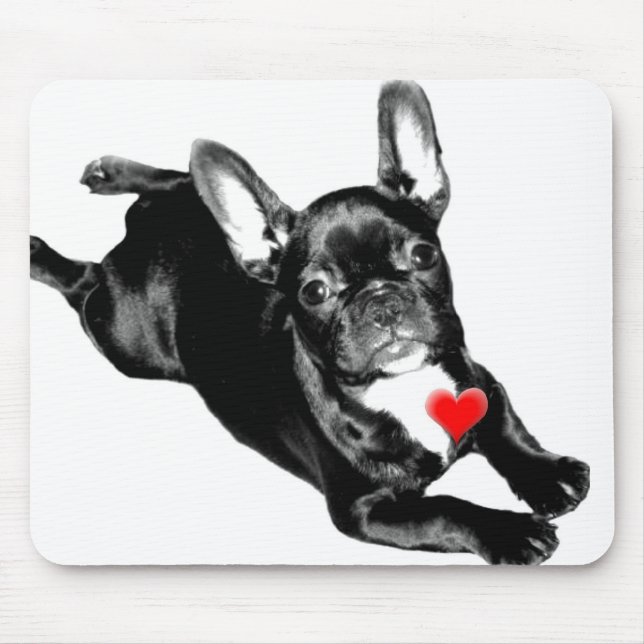 Happy Valentine's Day French Bulldog mousepad (Front)