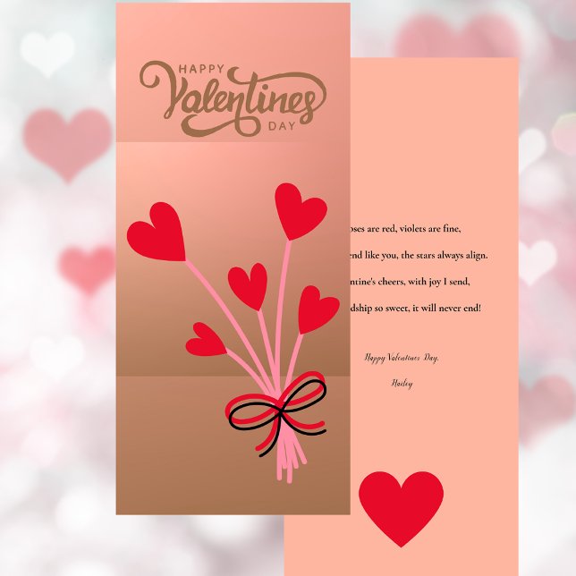 Happy Valentine's Day Friendship Flat Card (Creator Uploaded)