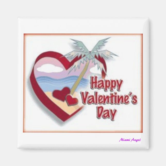 Happy Valentine's Day From Florida Magnet (Front)