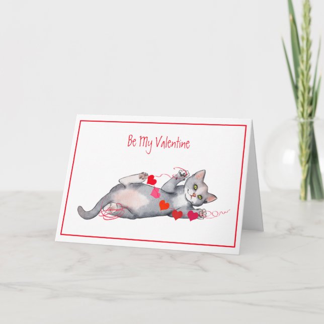 Happy Valentine's Day from the Cat Card (Front)