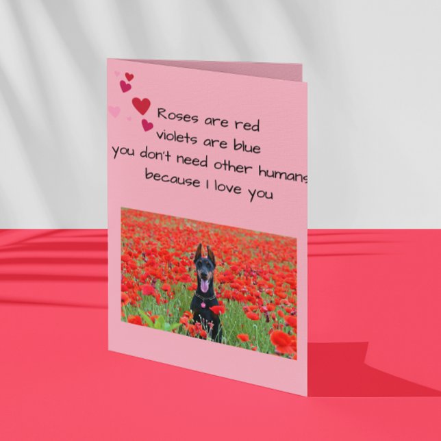 Happy Valentine's Day From The Dog Lover Photo Card (Creator Uploaded)