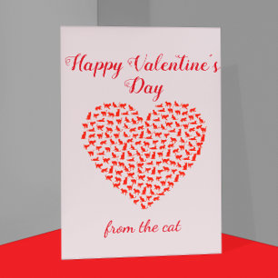 Happy Valentine's Day from the Pet Cat Card