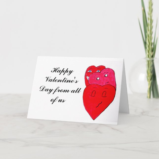 HAPPY VALENTINES DAY FROM US ALL  CARD (Front)